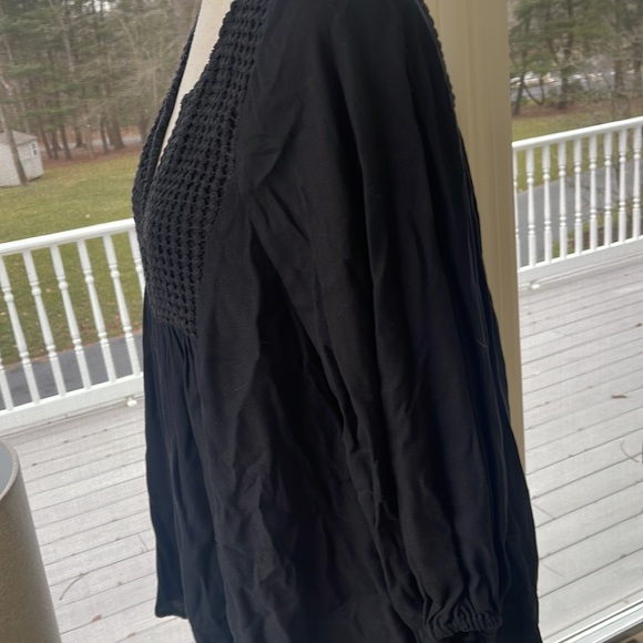 Ella Moss NWT Black Size M Scoop/V-Neck with “Waffle” Detail A… - Picture 6 of 8